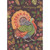 Multi-Colored Turkey with Gold Foil Patterns Surrounded by Fall Foliage Thanksgiving Card: Happy Thanksgiving