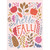 Hello Fall: Brightly Colored Leaves and Gourds Thanksgiving Card: hello FALL!