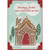 Sparkling 3D Gingerbread House in Red Border Hand Decorated Christmas Card for Son and Daughter-in-Law: Christmas Wishes for You, Son and Daughter-in-Law