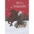 Beaver Standing Next To Tree Stump Funny / Humorous Christmas Card with Sliding Panel: Well, Daaaaam