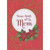 Textured Gold Foil Swirls, Circular Banner and Poinsettias on Red Christmas Card for Mom from Both of Us: From Both of Us, Mom