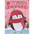 Penguin with Red Hat and Scarf Ice Skating in Tiny Green Skates Juvenile Christmas Card for Young Granddaughter: Be Merry, Granddaughter