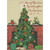 Decorated Tree and Gifts in Front of Brick Fireplace and Mantel Christmas Card for Grandson and 'Granddaughter': For a Special Grandson and “Granddaughter” at Christmastime