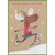 Dashing Through the Snow: Moose Running with Old Fashioned Snow Shoes Juvenile Christmas Card with Sticker Sheet: Dashing Through The Snow…