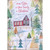 Die Cut 3D Snow Covered Red Cabin and Forest of Watercolor Trees with Gold Accents Hand Decorated Christmas Card for Sister and Family: For You, Sister, and Your Family at Christmas