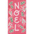 Vertical NOEL with Holly Leaves on Red Money Holder / Gift Card Holder Christmas Card: NOEL