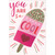 You Are So Cool: Pink and Gold Foil Ice Pop Valentine's Day Card for Kids: You are So Cool