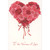 Heart Shaped Pink and Red Roses Bouquet Valentine's Day Card for the Woman I Love: To the Woman I Love