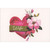 White and Pink Flowers, Gold Banner and Pink Heart on Polka Dots Valentine's Day Card for Wife: to my Beautiful Wife
