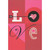 Four Panels with Love Letters and Horizontal Black, White and Pink Arrow Valentine's Day Card: Love