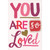 You Are So Loved: Pink and Purple Letters and Gold Foil Heart Valentine's Day Card for Mom: You are so loved