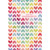 Repeated Rows of Colorful Alternating Upside Down Hearts Valentine's Day Card for Granddaughter: Love you, Granddaughter