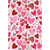 Repeated Pink, Red and Gray Floating Patterned Hearts on White Valentine's Day Card