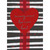 So Much Love in Your Heart 3D Die Cut Heart Over Red Ribbon on Black and White Hand Decorated Valentine's Day Card: You carry so much love in your heart.