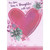 Large Pink Heart with Thin Sparkling Border and Pink and Green Glittery Flowers Valentine's Day Card for Son and 'Daughter': For You, Son and “Daughter” with Love