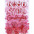 Love You Granddaughter: Red Foil Lettering and Line Art Flowers on Pink Strokes Juvenile Valentine's Day Card: Love You, Granddaughter
