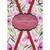 Scalloped Edge 3D Die Cut Banner, Criss Cross Red Ribbons and Pink Flowers Hand Decorated Valentine's Day Card for Granddaughter: Just for You, Granddaughter