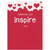 You Inspire Me on Red and White: Die Cut Heart Shapes Top Edge Funny / Humorous Valentine's Day Card: Valentine, you inspire me…