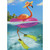 Flamingo Wearing Flippers and Floating in Pink Inner Tube Funny Feminine Birthday Card for Her