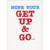 Hope Your Get Up and Go: Blue and Red Letters Get Well Card: HOPE YOUR GET UP and GO…