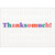Thank So Much Colorful Lettering and Repeated Embossed Words Thank You Card: Thanksomuch!