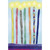 Seven Unique, Narrow and Tall Candles with Sparkling White Flames Birthday Card