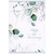 Watercolor Pale Blue and Green Leaves and Silver Glitter Branches 25th / Twenty-Fifth Anniversary Card: Happy 25th Anniversary