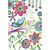 Singing Your Praises: Ornate Blue and Yellow Bird on Purple Branch Congratulations Card: Singing Your Praises