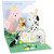 Easter Pups: Dogs, Yellow Chicks, Tulips and Basket 5-Inch 3D Pop-Up Easter Card