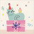 Party Cats: Colorful Cats Wearing Party Hats 3-Inch 3D Mini Pop-Up Birthday Card: Closed