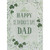 Shamrocks, Vines and Green Foil Berries Bordered St. Patrick's Day Card for Dad: Happy St. Patrick's Day, Dad