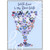 Flowers Forming Shape of Chalice on Light Blue Passover Card for Wife: With Love to My Dear Wife