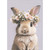 Cute Light Brown and White Bunny with Flower Headdress Photo Easter Card for Girl