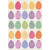 Easter is Here: Five Rows of Five Colorful Patterned Eggs on Sparkling White Easter Card