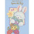 Bunny Holding Yellow Flower and Lots of Decorated Eggs Die Cut Window Juvenile Easter Card for Boy: Happy Easter to a Special Boy