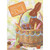 Chocolate Rabbit and Candy Inside Wicker Basket with Blue Ribbon Easter Card for Dad: Happy Easter, Dad