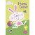 Hoppy Easter: Smiling Rabbit with Purple Basket, Butterfly and Chick Package of 8 Deluxe Juvenile Easter Cards for Kids: Hoppy Easter