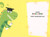 Green T-Rex Holding Diploma on Yellow with Swirls Elementary School Graduation Congratulations Card: You're ROAR-SOME!  Happy Graduation Day