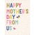 Two Butterflies and Gold Foil Polka Dots on Cream Mother's Day Card from Us: Happy Mother's Day From Us