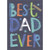 Best Dad Ever: Chalk Style Letters on Dark Blue Father's Day Card for Dad: Best Dad Ever