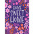 Home Sweet Home Pink Flowers on Purple A-Press Congratulations New Home Card: Home Sweet Home