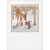 Bunny Giving Present to Deer Inside Gold Lined White Frame Embellished Christmas Card