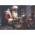 Santa Giving Gifts to Children in Falling Snowflakes African American Box of 16 Christmas Cards