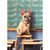 Dog with Chalk in Nose Funny / Humorous Graduation Congratulations Card