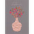 Red and Orange Leaves in Pink and Orange Foil Vase Thanksgiving Card for Daughter-in-Law: Love you, Daughter-in-Law