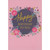 Circular Blue Banner with Pink Dots Inside Floral Border on Pink Birthday Card: Happy Birthday to You