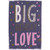 Big Birthday Love: Hearts and Gold Dots on Dark Purple Birthday Card: Big Birthday Love