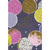 Border of Gold Foil Accented Patterned Balloons on Dark Blue Birthday Card: Happy Birthday