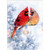 Christmas Cardinals Perched on String of Lights Christmas Card