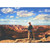 Grand View: Cowboy Gazing Over Edge of Grand Canyon “Big Fold-Out” Vintage Photo Birthday Card